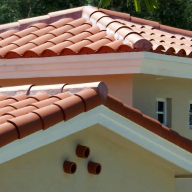 Shamrock roofing terracotta tile roof in Florida.