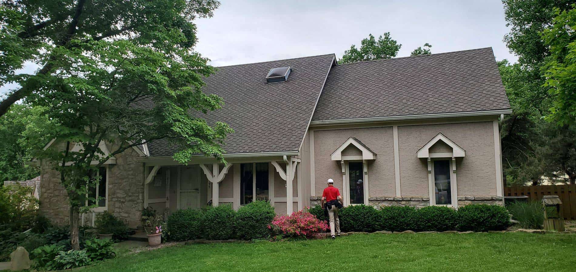 Shamrock Roofing and Construction residential home with new roof installation and quality craftsmanship.