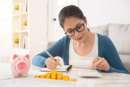 Woman saving money 3