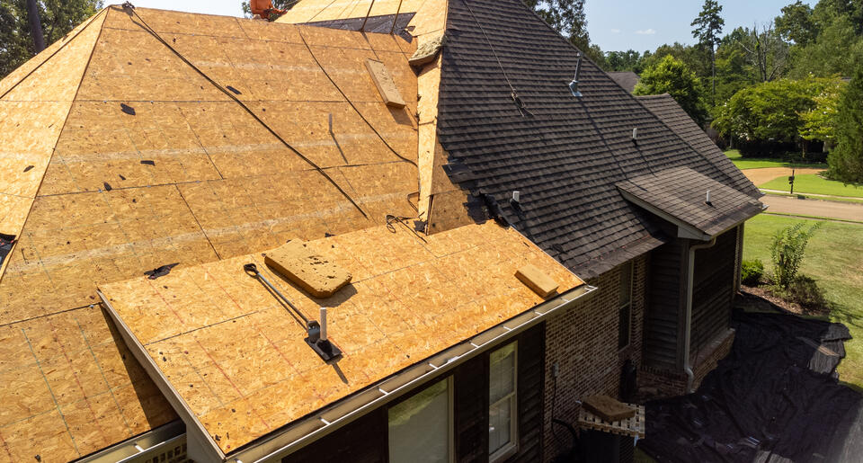 how long does it take to replace a roof-a house roof mid roof replacement with exposed roof decking