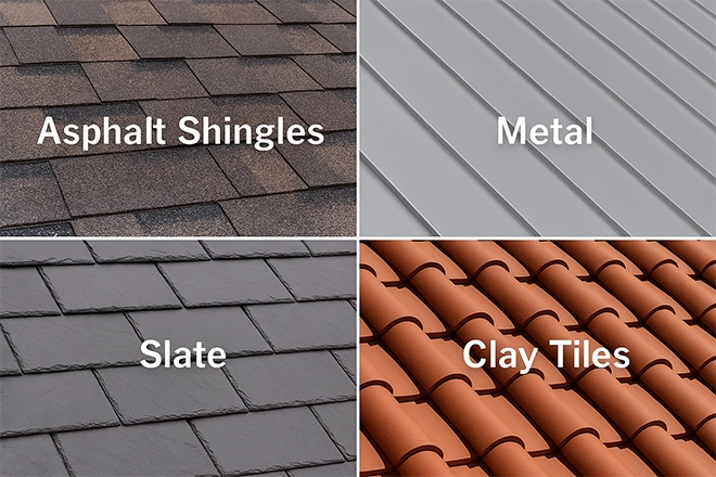 comparision of shingle styles asphalt sinthetic clay tile