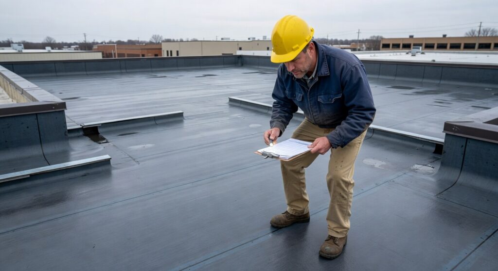 EPDM roofing benefits for flat commercial roofs