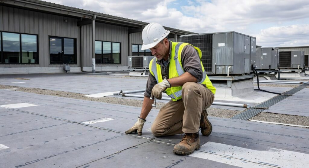 commercial roofing inspection before summer