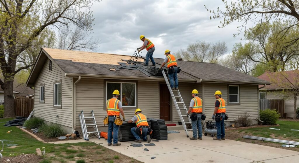 residential roof replacement in spring season
