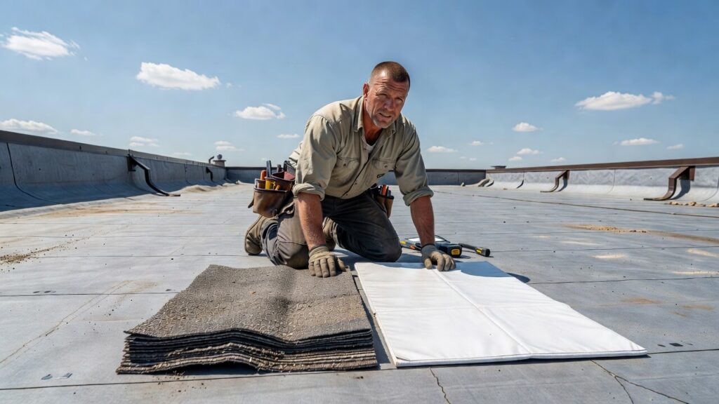 Built-up roofing vs TPO compared on a commercial roof under summer heat in Liberty, MO